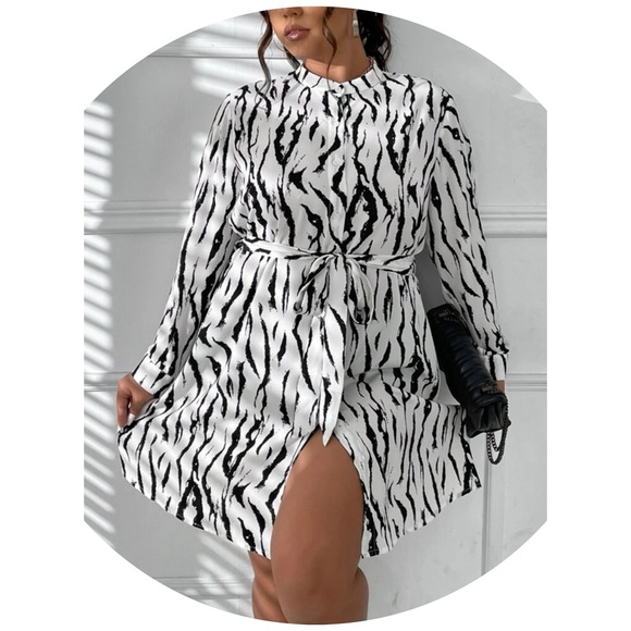 Belted Shirt Dress - Size 4XL (20) - Picture 3 of 6